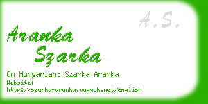 aranka szarka business card